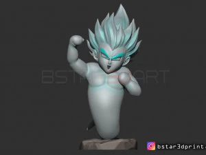 ドラゴンボールZの悟天KSゴーストバージョン02 3Dプリントモデル
