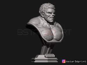 hulk bust - avenger 4 - from marvel 3D Print Model