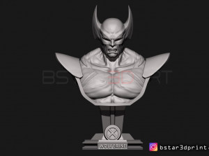 wolverine bust - x men - from marvel Model do druku 3D