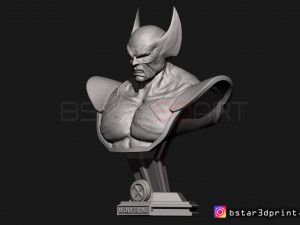 wolverine bust - x men - from marvel 3D Print Model