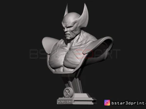 wolverine bust - x men - from marvel 3D Print Model