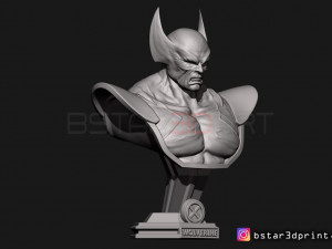 wolverine bust - x men - from marvel 3D Print Model