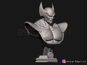 wolverine bust - x men - from marvel 3D Print Model