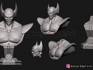 wolverine bust - x men - from marvel 3D Print Model