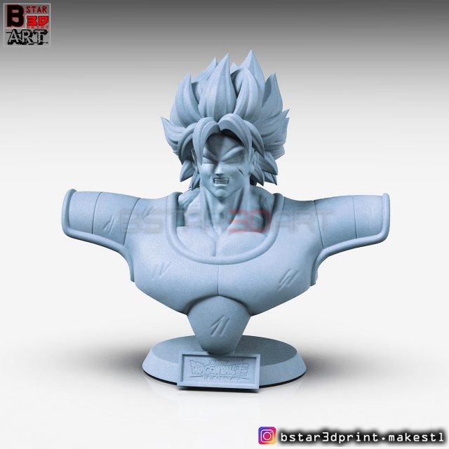 broly bust - from broly movie 2019 Modello di stampa 3D .c4d .max .obj .3ds .fbx .stl .blend 