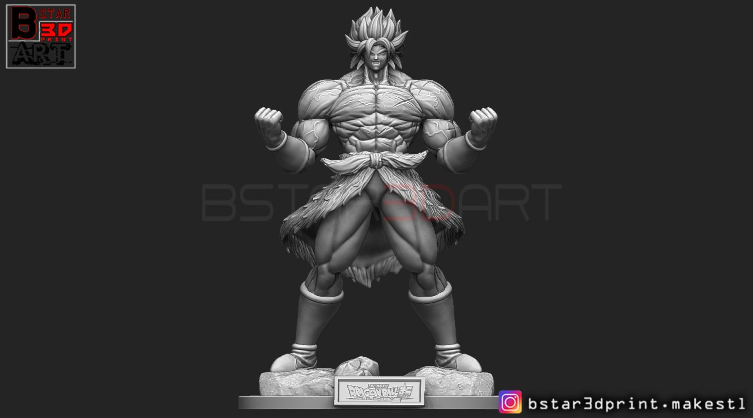 broly version 01 from broly movie 2019 3D Print Model .c4d .max .obj .3ds .fbx .stl .blend 