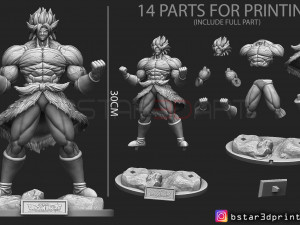 broly version 01 from broly movie 2019 3Dプリントモデル