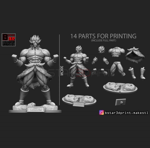 broly version 01 from broly movie 2019 3D Print Model