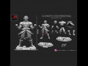 broly version 01 from broly movie 2019 3Dプリントモデル