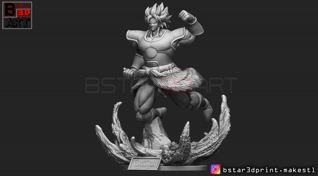broly version 02 from broly movie 2019 Modèles 3D en vedette .c4d .max .obj .3ds .fbx .stl .blend 