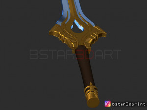 fire emblem awakening falchion sword - for cosplay Modèles 3D en vedette