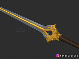 fire emblem awakening falchion sword - for cosplay Modèles 3D en vedette