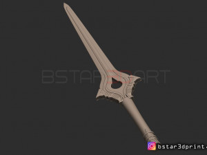 fire emblem awakening falchion sword - for cosplay Modèles 3D en vedette