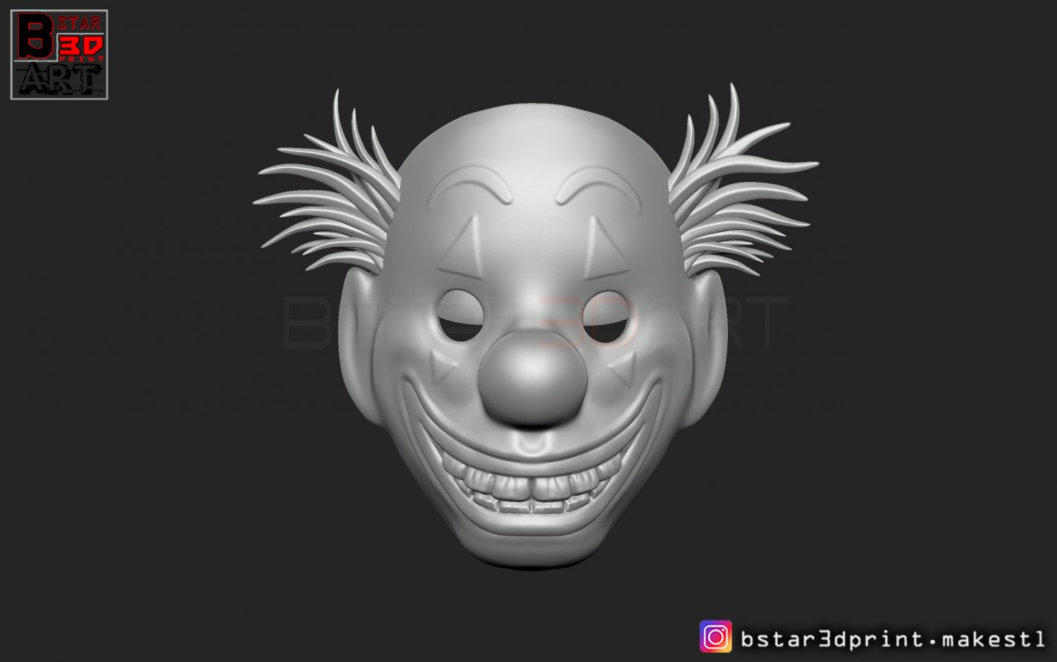 henchmen dark knight clown joker mask costume helmet Modelo de Impressão 3D  in Brinquedos 3DExport
