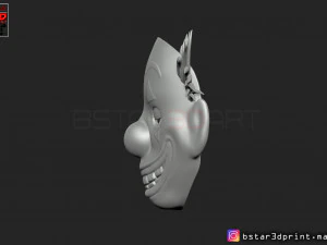 joker mask 2019 with hair - clown mask 2019 - halloween mask from joker movie 2019 3D Print Model