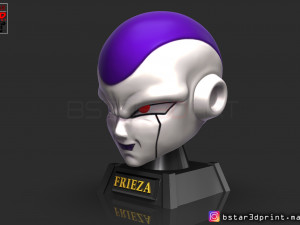 frieza head - frieza mask - dragon ball cosplay-decor Modello di stampa 3D