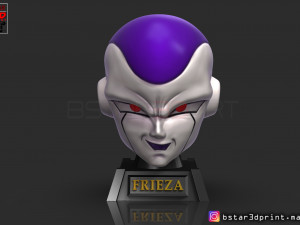 frieza head - frieza mask - dragon ball cosplay-decor Modello di stampa 3D
