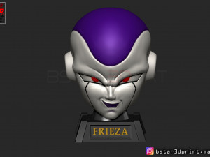 frieza head - frieza mask - dragon ball cosplay-decor Modello di stampa 3D