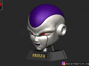frieza head - frieza mask - dragon ball cosplay-decor Modello di stampa 3D