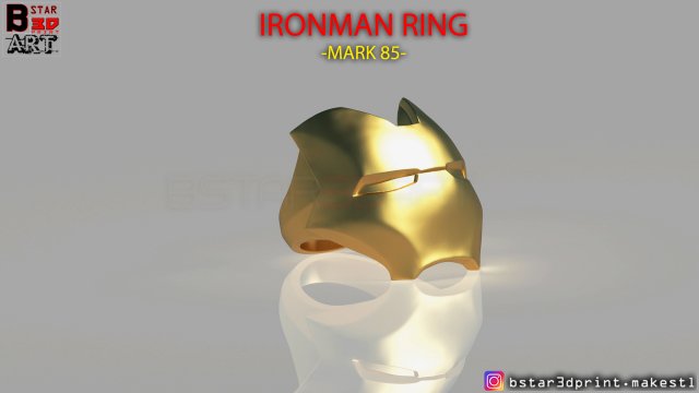 iron man ring - iron man jewelry - mark 85 - infinity war 3d print model 3D Print Model .c4d .max .obj .3ds .fbx .stl .blend 
