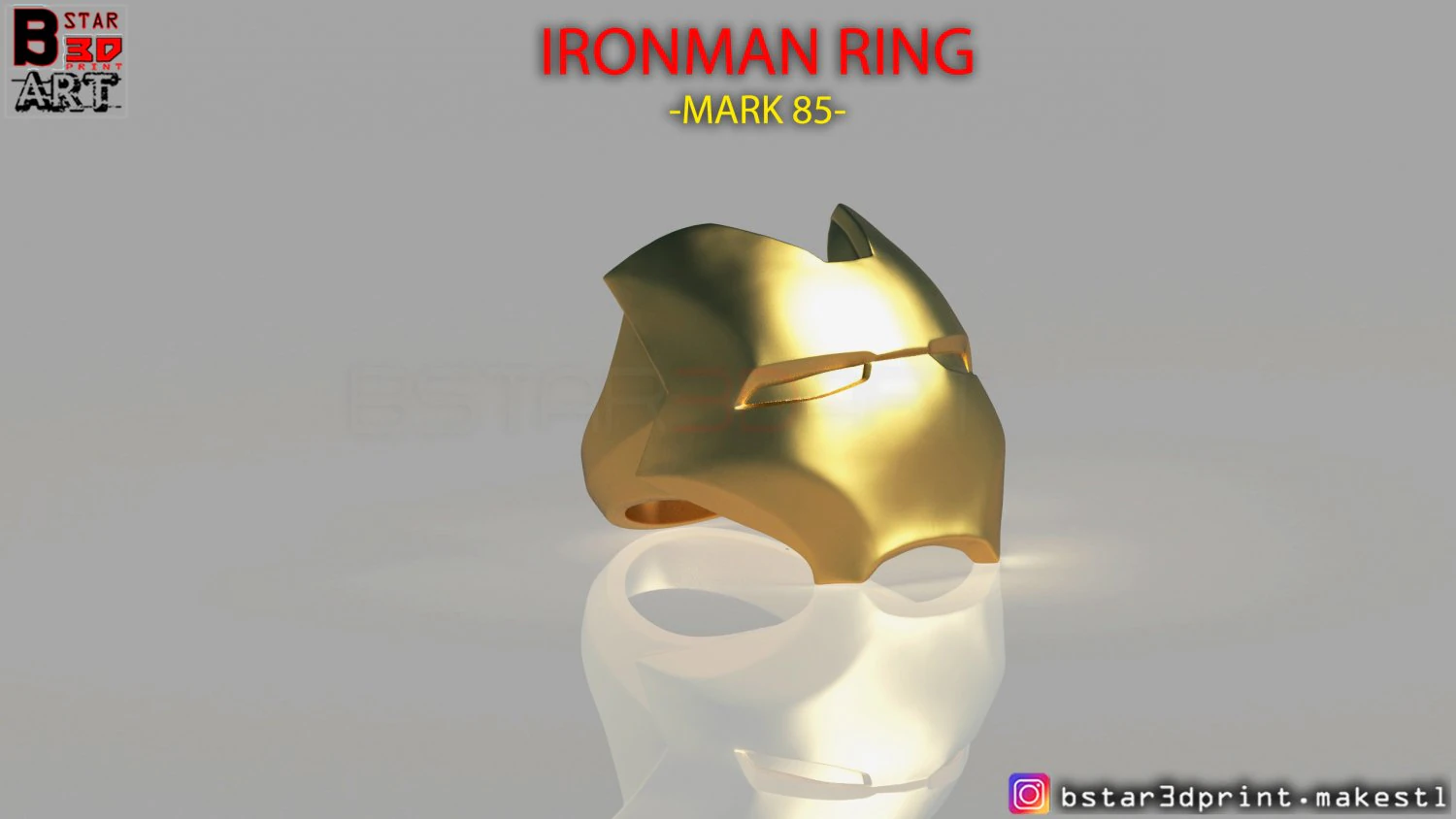 iron man ring - iron man jewelry - mark 85 - infinity war 3d print model 3D Print Model .c4d .max .obj .3ds .fbx .stl .blend