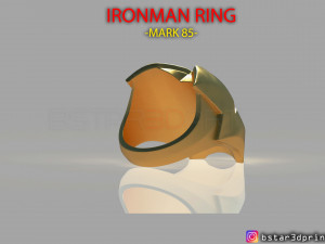iron man ring - iron man jewelry - mark 85 - infinity war 3d print model 3D Print Model