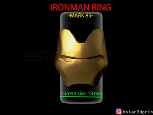 iron man ring - iron man jewelry - mark 85 - infinity war 3d print model 3D Print Model