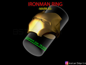iron man ring - iron man jewelry - mark 85 - infinity war 3d print model 3D Print Model