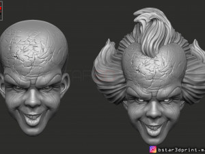 penny wise mask - it chapter two 3d print model 3D Принт Модель