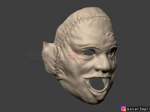 leatherface 1974 killing mask - the texas chainsaw massacre 3d print model Modelo de Impressão 3D