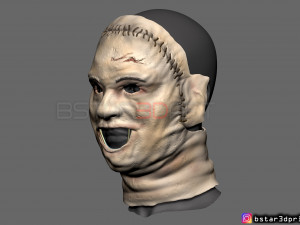 leatherface 1974 killing mask - the texas chainsaw massacre 3d print model Modelo de Impressão 3D