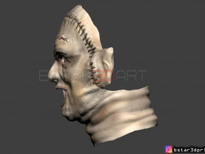 m&aacute;scara de matar leatherface 1974 - o massacre da serra el&eacute;trica no Texas modelo de impress&atilde;o 3D Modelo de Impressão 3D