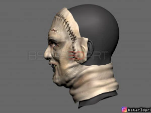 m&aacute;scara de matar leatherface 1974 - o massacre da serra el&eacute;trica no Texas modelo de impress&atilde;o 3D Modelo de Impressão 3D