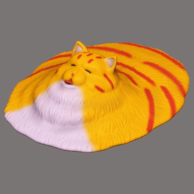 funny cat 3D 프린트 모델 .c4d .max .obj .3ds .fbx .stl .blend 