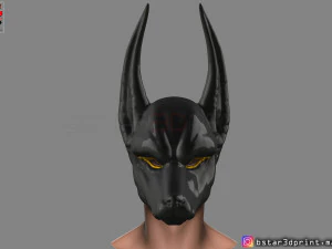 阿努比斯 - 安普 - 古埃及神面具 3D 打印模型 3D 打印模型