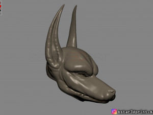 anubis - anpu - ancient egyptian god mask 3d print model Modelo de Impressão 3D