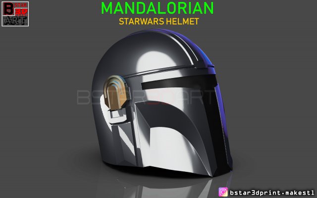 mandalorian helmet - star wars movie 2019 - 3d print 3D-Druckmodell .c4d .max .obj .3ds .fbx .stl .blend 