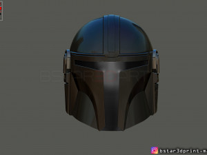 mandalorian helmet - star wars movie 2019 - 3d print 3D-Druckmodell