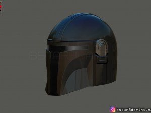 mandalorian helmet - star wars movie 2019 - 3d print 3D-Druckmodell