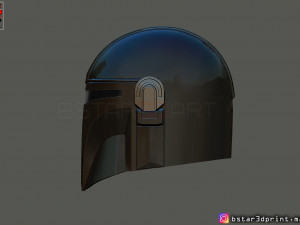 mandalorian helmet - star wars movie 2019 - 3d print 3D-Druckmodell