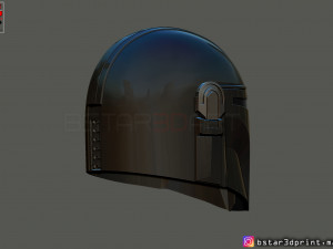 mandalorian helmet - star wars movie 2019 - 3d print 3D-Druckmodell