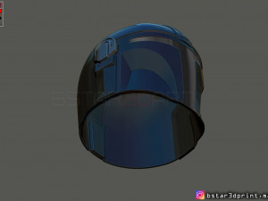 mandalorian helmet - star wars movie 2019 - 3d print 3D-Druckmodell
