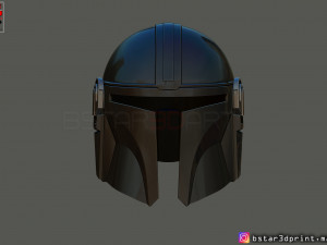 mandalorian helmet - star wars movie 2019 - 3d print 3D-Druckmodell