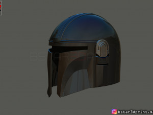 mandalorian helmet - star wars movie 2019 - 3d print 3D-Druckmodell