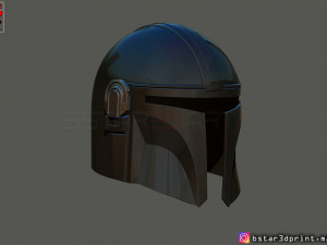 mandalorian helmet - star wars movie 2019 - 3d print 3D-Druckmodell