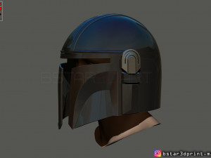 mandalorian helmet - star wars movie 2019 - 3d print 3D-Druckmodell