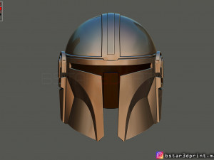 mandalorian helmet - star wars movie 2019 - 3d print 3D-Druckmodell