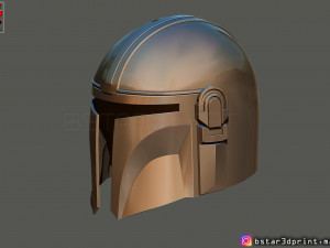 mandalorian helmet - star wars movie 2019 - 3d print 3D-Druckmodell