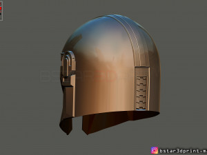 mandalorian helmet - star wars movie 2019 - 3d print 3D-Druckmodell