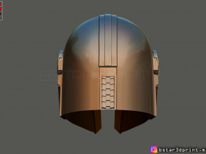 mandalorian helmet - star wars movie 2019 - 3d print 3D-Druckmodell